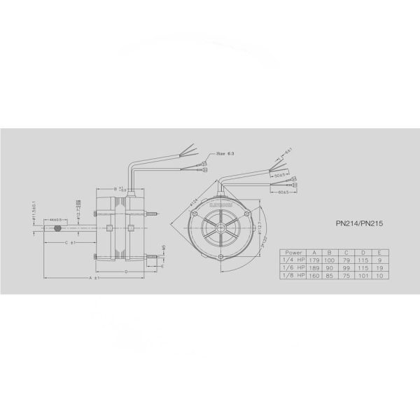 الکتروموتور کولری 1/8 سیم پیچ مس و آلمنیوم الکتروژن