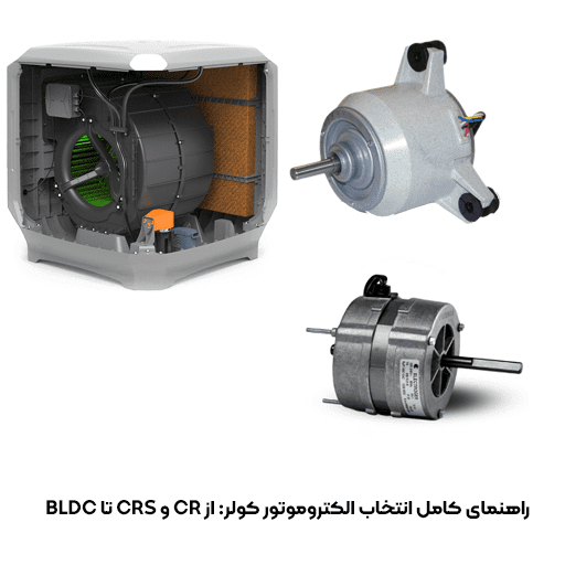 راهنمای کامل انتخاب الکتروموتور کولر: از CR و CRS تا BLDC