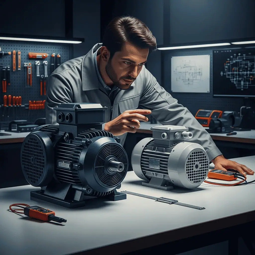 مقایسه فنی الکتروموتور صنعتی و خانگی: 7 تفاوت کلیدی برای انتخاب بهینه