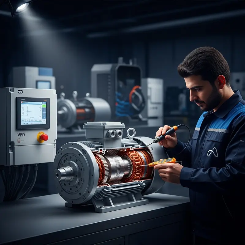 راه‌اندازی موتور سه‌فاز با برق تک‌فاز: راهنمای فنی انتخاب و تنظیمات اینورتر (VFD)