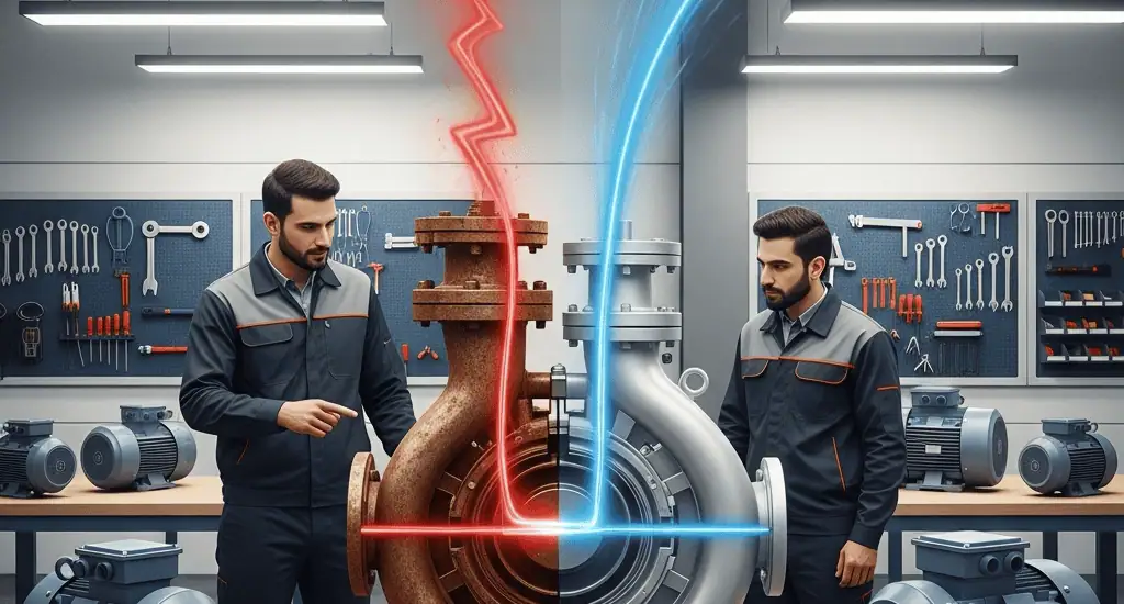 راهنمای جامع عیبیابی و تعمیرات اولیه پمپهای صنعتی و خانگی (۱۴۰5) 2 راهنمای جامع عیبیابی و تعمیرات اولیه پمپهای صنعتی و خانگی (۱۴۰۴) – تصویر 1