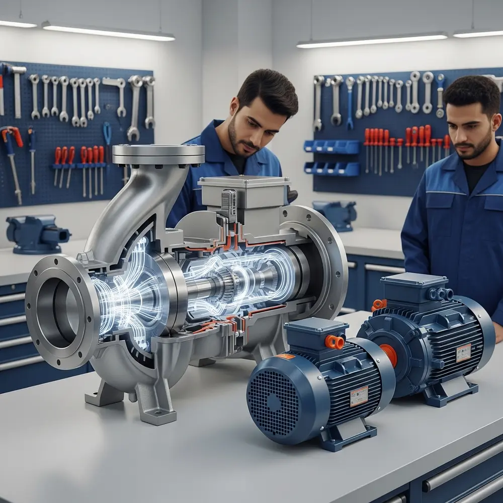 راهنمای کامل و فنی انتخاب پمپ آب (۱۴۰۴): مقایسه توان، هد و متریال برای مصارف خانگی و صنعتی