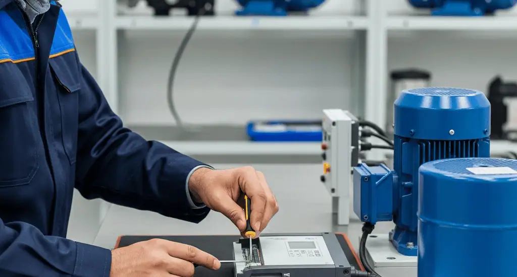 کنترل دور و بهینهسازی مصرف انرژی پمپ کولر آبی الکتروژن با اینورتر (VFD) 2 کنترل دور و بهینهسازی مصرف انرژی پمپ کولر آبی الکتروژن با اینورتر (VFD) – تصویر 1