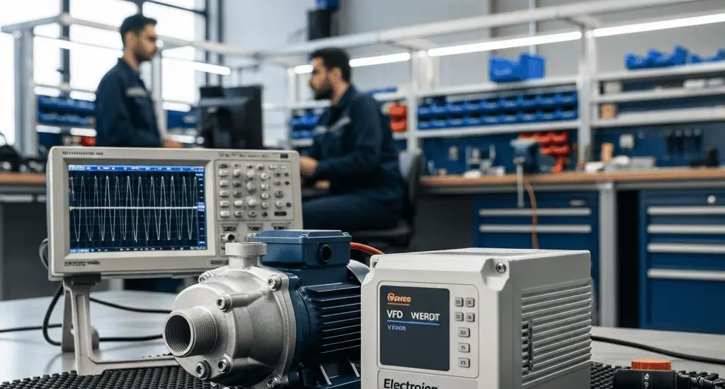 کنترل دور و بهینهسازی مصرف انرژی پمپ کولر آبی الکتروژن با اینورتر (VFD) 3 کنترل دور و بهینهسازی مصرف انرژی پمپ کولر آبی الکتروژن با اینورتر (VFD) – تصویر 2