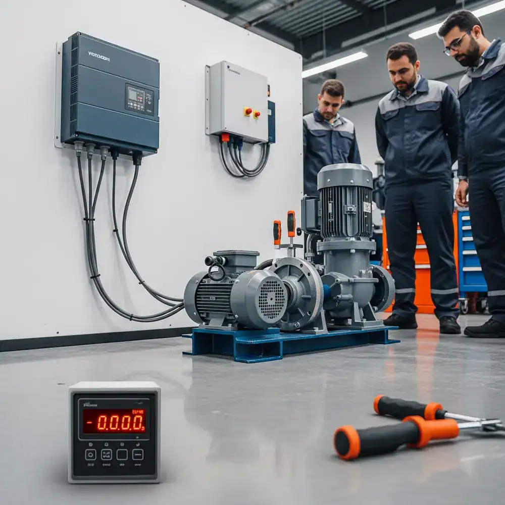 کاهش هزینه برق پمپ با اینورتر: چگونه بر قیمت الکتروموتور صنعتی تاثیر می‌گذارد؟