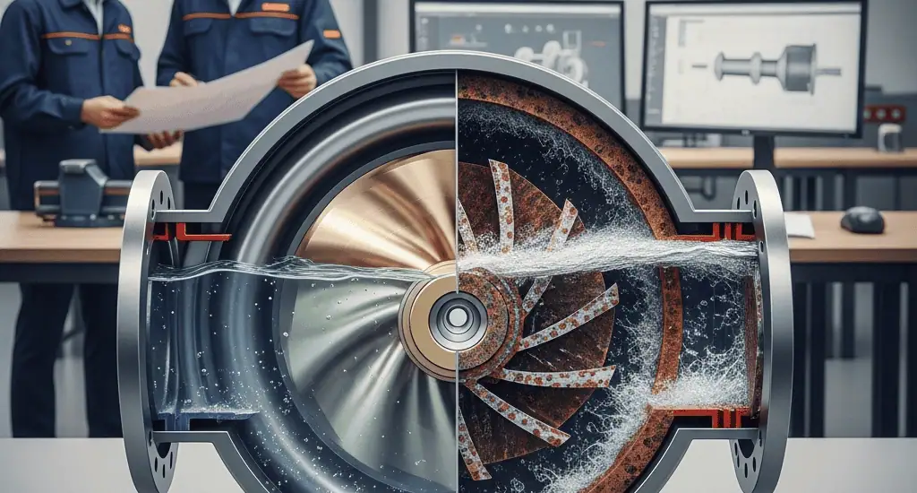 راهنمای جامع کاویتاسیون در پمپ و ارائه لیست قیمت الکتروژن 1404 برای انتخاب بهینه 2 راهنمای جامع کاویتاسیون در پمپ و ارائه لیست قیمت الکتروژن 1404 برای انتخاب بهینه – تصویر 1