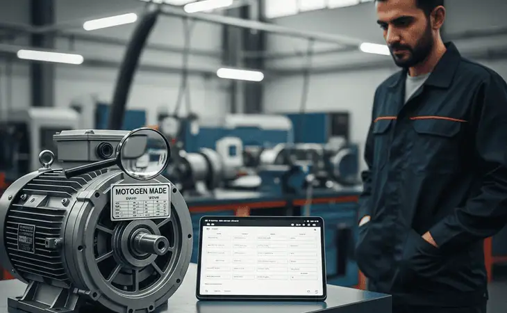 مرجع کامل انتخاب الکتروموتور ۱۴۰۴: از تحلیل پلاک تا فرمولهای کاربردی و چکلیست فنی 2 مرجع کامل انتخاب الکتروموتور ۱۴۰۴: از تحلیل پلاک تا فرمولهای کاربردی و چکلیست فنی – تصویر 1